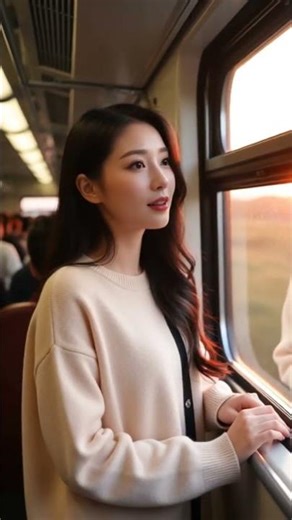Korean Beauty on Train: Stunning Everyone Around #beautiful #girl #train