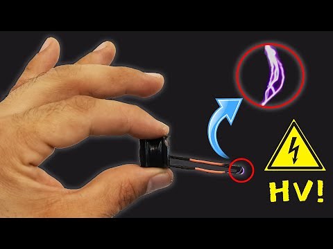 Make 4.2v to 100000v High voltage generator! / DIY High voltage mini transformer