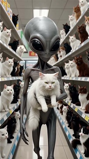 A normal cat shop… until an alien shows up and takes the cat 😳🐱👽#cat #alien #shorts #viral