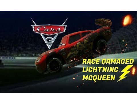 Cars 3 Mattel Custom - Race Damaged Lightning McQueen