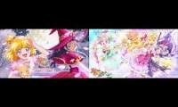 Mix of 2 videos from youtube : Mahou Tsukai PreCure Opening Comparison