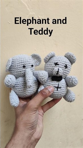 elephant and Teddy #crochet #viral #trending #shorts