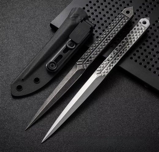 Ghostpoint Dagger Knife – Stainless Steel Fixed Blade, Minimalistic Tactical EDC Knife With Sheath - Etsy