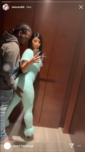 Cardi b and Offset being freaky on Instagram story