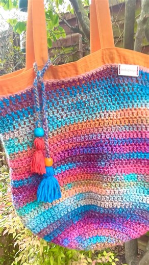 Crochet double tassel for bag🧶see my tutorial #crochettutorial