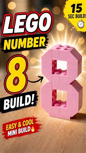 LEGO Number 8 in Just 15 Seconds! 🤯🔥#shorts #lego