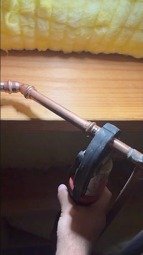 reconnecting an abandoned copper line in a crawlspace