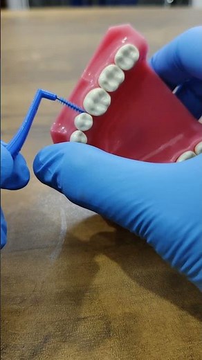 how to use interdental brush/ angular brush/ oral hygiene / for back interdental cleaning