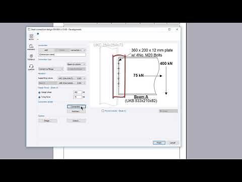 Steel simple connection design (EN1995)