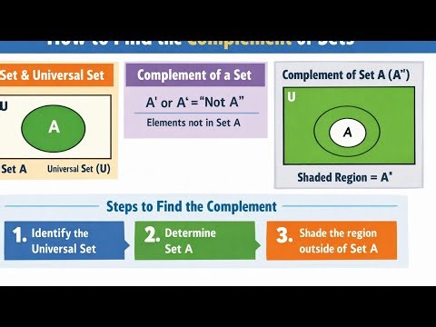 What is a complement | how to find complement of set #complement