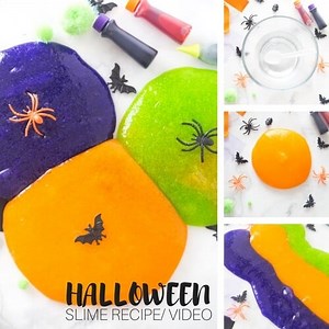 Orange Halloween Slime Recipe {with Video} - Little Bins for Little Hands