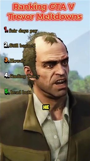 Ranking GTA V Trevor Meltdowns #ranking #gtaonly #trevorgta