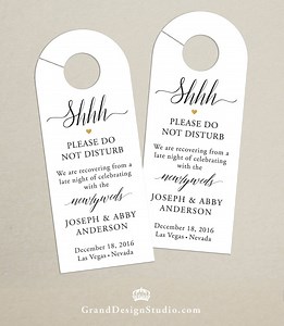 Wedding Door Hanger (SET OF 10) - Script Door Hanger for Wedding Hotel Welcome Bag - Welcome Bag Tag for Wedding Guest - Etsy