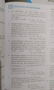 7.1 Stress, Strain and Elastic Moduli 1. An aluminium rod with ... | Filo