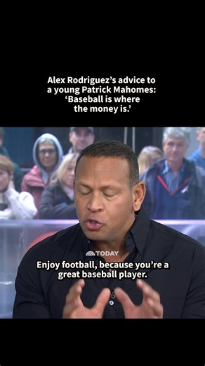 Baseball legend Alex Rodriguez had some advice for a young Patrick Mahomes when he was trying to choose between his love of baseball and football. The Kansas City Chiefs star is the son of a former MLB player Pat Mahomes. | Today Show