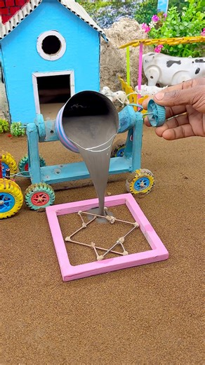 Round Pillar Cage Setup with Strong Base | DIY Tractor Cement Pour 🏗️ #shorts #youtubeshorts