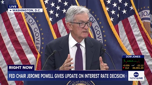 HAPPENING NOW: Fed Chair Jerome Powell holds a news conference following the Federal Reserve's announcement of its latest interest rate decision. https://abcnews.go.com/Business/federal-reserve-expected-hold-interest-rates-steady-defying/story?id=129594261 | ABC News