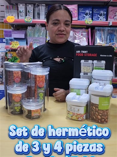 Set de herméticos ▪︎Acrílicos ▪︎De 3 y 4 piezas ▪︎Desde $7.99 ▪︎2 diseños diferentes ▪︎Dobles estamos ubicados en el centro comercial galería central frente al nuevo mercado hula-hula #elmagodistribuidoressv #elsalvador4k #todoelmundo🌎 #centrohistorico #emprendesv
