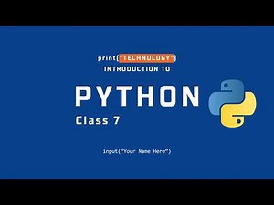 Class 7 | Python