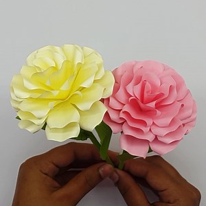 88K views · 1K reactions | Easy and Beautiful Paper Flower Rose Making Instructions for Home Decoration. DIY Flowers Rose | DIY Crafts & Art | Facebook