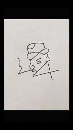 Draw a Man Using Numbers 🤯 Easy Number Drawing #shorts