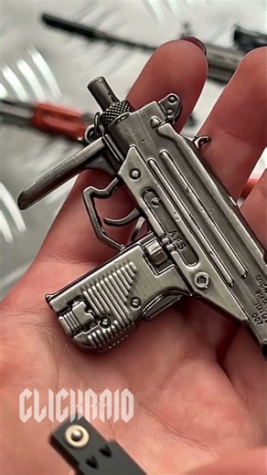 UZI Detachable Keychain - Silver Edition 2 #miniature #diy #outdoors #csgo #military #shorts