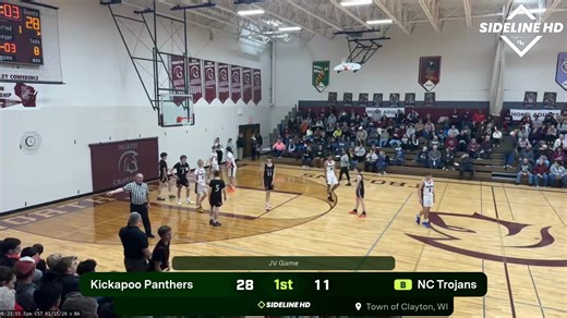 Kickapoo Panthers @ NC Trojans (2026.01.15) See highlights at https://sidelinehd.com/KickapooPanthers Powered by https://sidelineHD.com #sidelineHD #basketball #sidelineHDLIVE Kickapoo Panthers Dominate NC Trojans in JV Matchup The Kickapoo Panthers showcased their skills in a commanding victory over the NC Trojans, finishing with a score of 66-38. The Panthers took an early lead in the first period, with standout performances from Gavin, Bennett, and Cullen contributing to their strong start. A