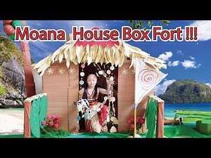 Moana House Box Fort ! Bug does her Moana Chores 🐷