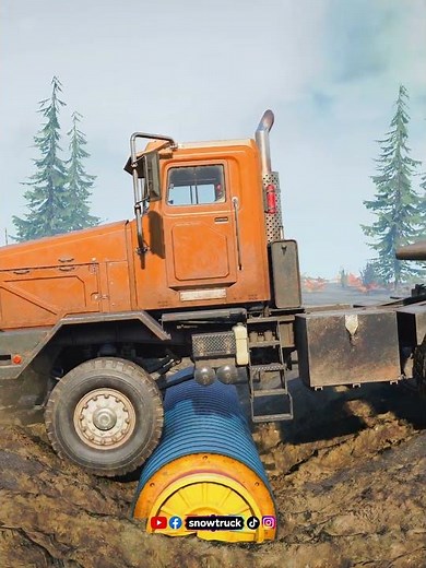Truck vs Speed Bumps With Extreme Broken Road - Snowrunner Gameplay Ep70 #snowrunner #beamng