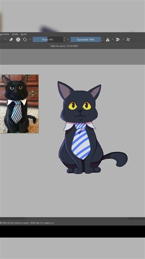 surprised cat #drawing #digitalart #krita