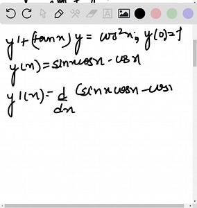 SOLVED:Show by using Theorem 1, on initial-value problem existence, that the initial-value problem {    x^'=tan x      x(0)=0. has a solution in the interval |t|<π/ 4.