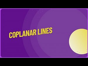 Coplanar lines