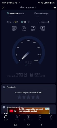 Verizon straight talk by Verizon speed test