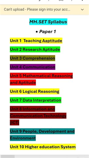 #MH Set Exam Syllabus