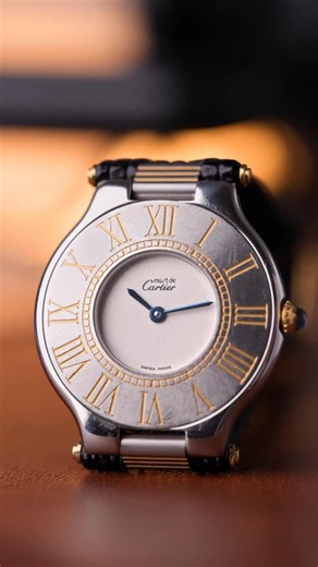 The Art of Vintage Watches by DuMarko on Instagram: "You don’t stumble into this. Vintage Must de Cartier 21 — two-tone dial, Roman numerals, straight out of the ’80s. #vintagecartier #cartier #watchcollector #watchcollection #vintagewatch"