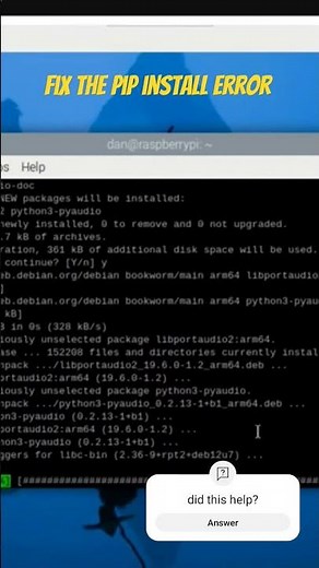 Fix the pip install error #raspberrypi #linux