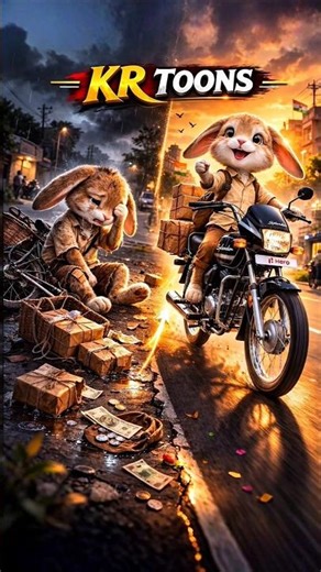 This Poor Rabbit Have Not Cash To Buy A Bike 🏍️ #animahal01 #emotionalshorts