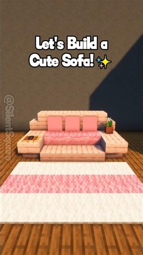 Aesthetic Minecraft Sofa Build | Easy Furniture Ideas #shorts