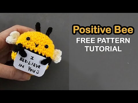 How To Crochet An Emotional Support Bee 🐝 Quick & Easy Crochet For Beginners