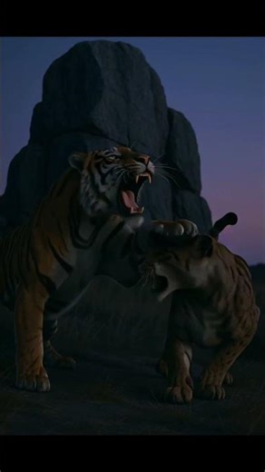 Tiger vs Homotherium | トラ vs ホモテリウム | 호랑이 vs 호모테리움 | 老虎對彎刀貓