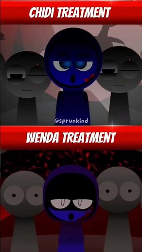Sprunki Wenda Treatment Pyramixed vs Chidi Treatment - Jevin Version #shorts #sprunki