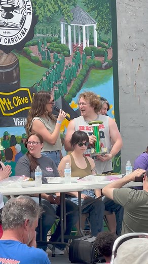 2.4K views · 20 reactions | Pickle Eating Contest (Full Video)  NC Pickel Festival • Mt Olive NC 勒 | The State You're In | Facebook