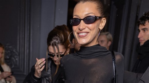 Kate Moss & Bella Hadid free the nipple in sheer looks at Paris Fashion Week