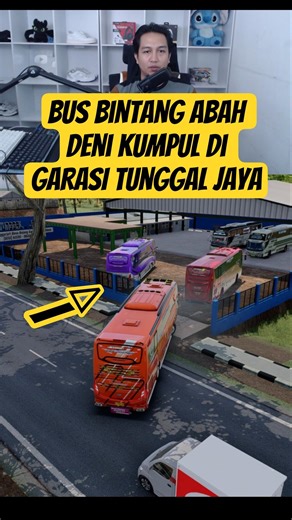 BUS Bintang Abah Deni Gathers at the Tunggal Jaya GARAGE #busmania #ets2 #basuri #telolet #shorts