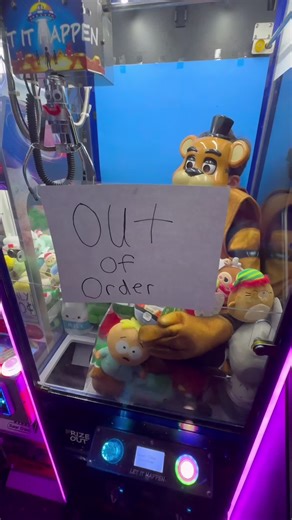 Christmas Plushies Claw Machine Out of Order