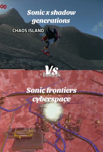 Sonic x Shadow Generations vs Sonic Frontiers Cyberspace