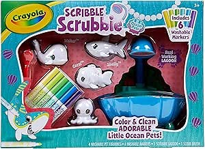 Crayola Scribble Scrubbie Pets Blue Lagoon Playset, Pet Toys For Girls & Boys, Gifts For Kids Ages 3+