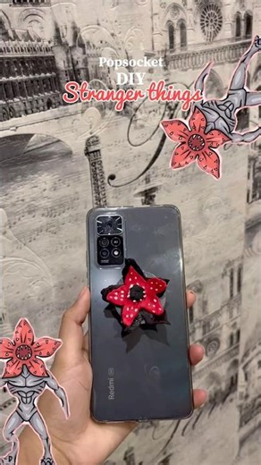 DIY stranger things popsocket✨|#shorts #youtubeshorts #art #diy #artist #claycraft #ideas #student