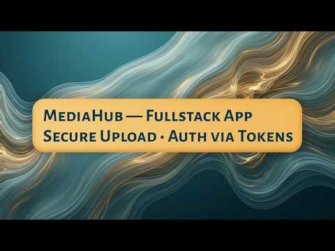 MediaHub — Fullstack App (Laravel 12 + Vue 3 + Docker) | Image Upload & Token Auth