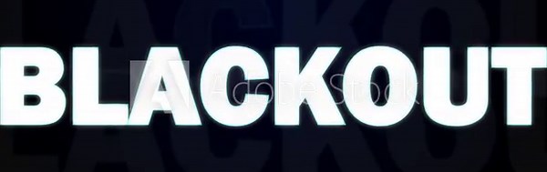 Blackout lettering with randomly flickering and gradually extinguishing letters on a dark background. Text animation mp4